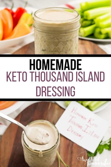 Simple Dressing Recipe, Keto Thousand Island Dressing, Easy Dressing Recipe, Sugar Free Ketchup, Keto Sauces, Keto Salad, Simple Dressing, Thousand Island, Thousand Island Dressing