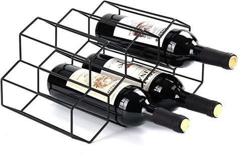 Kitchen Design Pantry, Wine Rack Countertop, Small Wine Racks, Old House Kitchen, Wrought Iron Wine Rack, Wine Rack Table, Stackable Wine Racks, Countertop Wine Rack, Iron Wine Rack