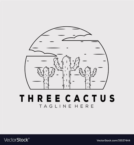 Cactus Line Art, Cactus Inspiration, Line Art Logo Design, Hello Wallpaper, Art Logo Design, Line Art Logo, Cactus Vector, Cat Logo, Christmas 2022