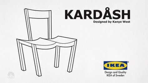 Kardash Ikea Jokes, Ikea Funny, Ikea Living Room Chairs, Ikea Memes, Kanye West Show, Ikea Ad, Ikea Instructions, Ikea Australia, Ikea Design