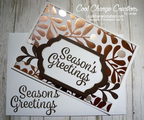 Year of Cheer DSP - Simple & Elegant card | Cool Change Creations Year Of Cheer Dsp Cards, Dsp Cards, One Sheet Wonder, Elegant Cards, Merry Christmas Card, Simple Elegant, Seasons Greetings, The Holiday, Stampin Up