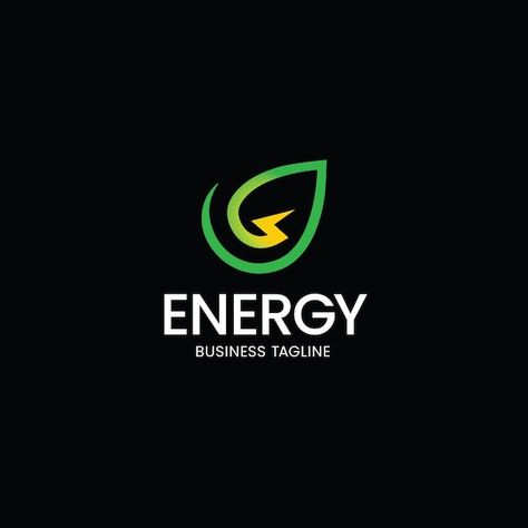 Eco energy leaf thunder logo design temp... | Premium Vector #Freepik #vector #business-logo #company-logo #logo-maker #corporate-logo Thunder Logo Design, Energy Company Logo, Energy Logo Design, Energy Logo, Logo Company, Energy Companies, Corporate Logo, Hidden Door, Logo Design Template