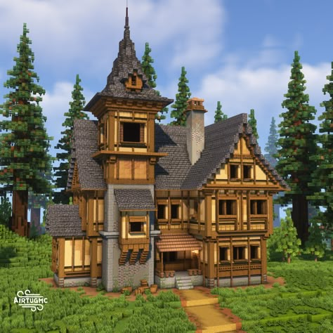 Mideaval Minecraft House, Medivel Building Minecraft, Medevil Minecraft Houses, Minecraft Medieval Builds, Medieval Minecraft Houses, Medieval House Minecraft, Medieval Home, Minecraft Building Blueprints, Minecraft Structures