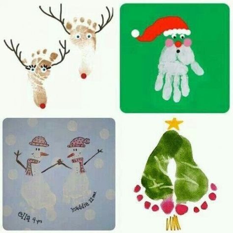 Christmas Footprint Crafts for Kids | HubPages Christmas Footprint Crafts, Handprint Christmas Cards, Christmas Footprint, Baby Christmas Crafts, Handprint Christmas, Footprint Crafts, Christmas Crafts For Toddlers, Christmas Cards Kids, Christmas Crafts For Kids To Make