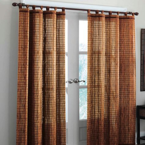 BrylaneHome Bamboo Tab-Top Panel Window Curtain - Walmart.com - Walmart.com Cortina Boho, Store Venitien, Bamboo Panels, Bamboo Curtains, Grommet Panels, Tab Top Curtains, Honey Oak, Beaded Curtains, Window Drapes