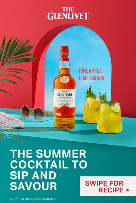 Summer. It calls for The Glenlivet. From Mango to Coconut to Mint, we have smooth cocktails for every taste of the season.​ Whisky Smash, Whisky Cocktail Recipes, The Glenlivet, Whisky Cocktail, Whisky Cocktails, Summer Cocktail, Summer Cocktails, Pineapple Juice, Cocktail Recipe