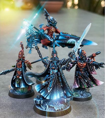 Eldrad Ulthran, Aeldari 40k, Painting Warhammer, Dawn Painting, Eldar 40k, Warhammer Eldar, Dusk Til Dawn, Warhammer Tabletop, 40k Eldar