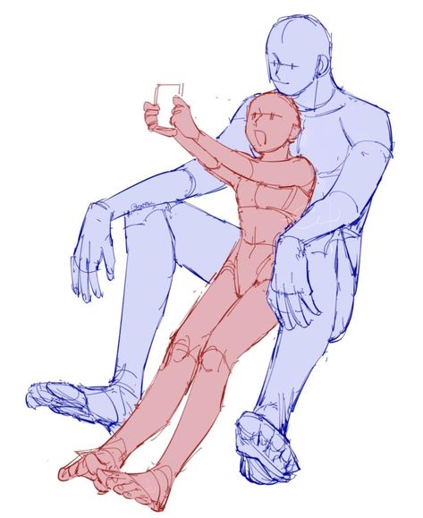 Drawing Base Pose Two People, Couple Drawing References, Romantic Poses Reference Drawing, Sitting On Lap Pose Drawing, Cocky Pose Reference, 2 People Pose Reference, Flirty Couple Pose Reference, Couple Poses Reference Cute, Pose Reference 2 People