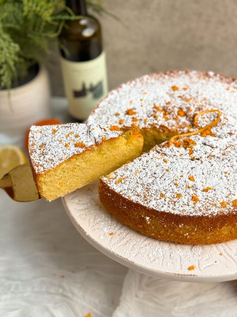 Orange Olive Oil Cake - BAKE WITH ZOHA Orange Olive Oil Bundt Cake, Orange Olive Oil Cake Recipe Giada, Orange Olive Oil Cake Recipe, Blood Orange Olive Oil Cake, Olive Oil Cakes, Vanilla Bundt Cake Recipes, Orange Olive Oil Cake, Orange Olive Oil, Orange Cake Recipe