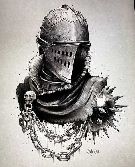 Tattoo Designs Warrior, Medieval Knight Tattoo Design, Knight Tattoo Medieval, Medieval Knight Tattoo, Gladiator Drawing, Dark Knight Tattoo, Knights Tattoo, Medieval Tattoo Ideas, Knight Tattoo Design