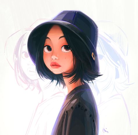 girl , Han Jihyun on ArtStation at https://www.artstation.com/artwork/L2NGlk Jihyun Han, Coloring Illustration, Manga Animation, Digital Portrait Art, Cartoon Girl Drawing, Illustration Art Girl, Anime Cartoon, Arte Fantasy, Girls Cartoon Art