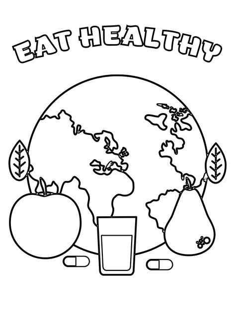 World Health Day - Lol Coloring Pages Healthy Coloring Pages, Health Coloring Pages, Lol Coloring Pages, Lol Coloring, Nutrition Month, World Health Day, Health Day, Healthy Work, Health Center