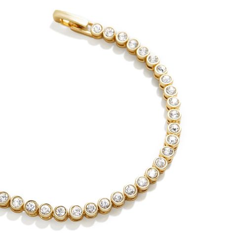 Pearich 14K Gold Filled 3MM Cubic Zirconia Classic Tennis Bracelet | Gold Link Bracelets for Women Girls Tennis Bracelet Gold, Tennis Style, Gold Link Bracelet, Classic Bracelets, Gold Bracelet For Women, Stylish Bracelet, Gold Link, Gold Bracelets, Womens Tennis