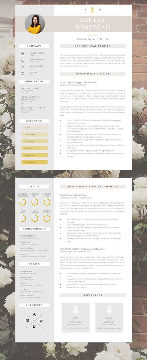 Cv Original Design, Cv Website, Cv Professional, Cv Original, Creative Cvs, Cv Inspiration, Modern Resume Design, Modern Cv Template, Resume Layout