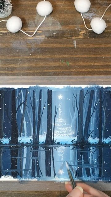 Ruth Wilshaw Gouache, Gouache Winter Painting, Ruth Wilshaw, Gouache Art, Winter Painting, Winter Magic, Winter Scenery, Snow Winter, Gouache Painting