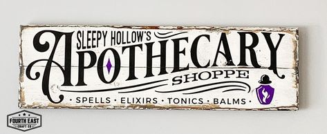 Apothecary Sign, Apothecary Ideas, Apothecary Shoppe, Diy Apothecary, Jacobean Stain, Sassy Sayings, Vinyl Stencil, Paint Black, Sand Paper