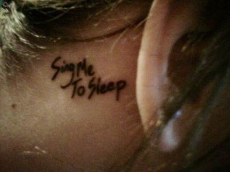 Sing Me To Sleep All Time Low Tattoo, Lyric Tattoos, The Smiths, Band Tattoo, Little Tattoos, Tattoo Placement, Piercing Tattoo, Pretty Tattoos, Body Mods