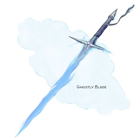 Ghost Blade, Wildest Fantasy, Types Of Swords, D D Items, Magic Design, Dnd Dragons, Fantasy Props, D&d Dungeons And Dragons, Dungeons And Dragons Homebrew