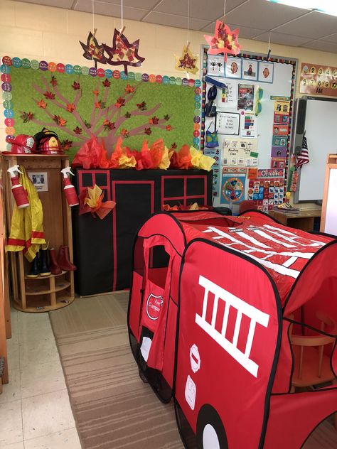 Preschool dramatic play Fire Station Fire Station Preschool, Fire Station Dramatic Play, Preschool Dramatic Play, Dramatic Play Preschool, Dramatic Play, Fire Station, Class Ideas, Preschool, Turn Ons