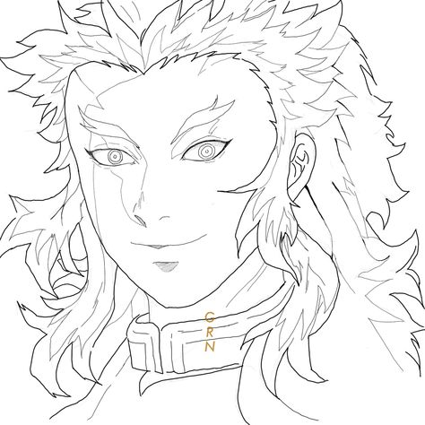 Demonslayer rengoku Rengoku Lineart, Demonslayer Rengoku, Anime Lineart, 2022 Art, Anime Inspired, Princess Zelda, Zelda, Humanoid Sketch, Zelda Characters