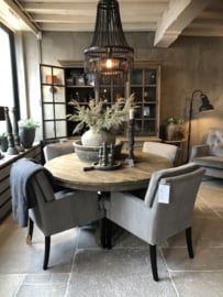 Dining Nook, Dining Table Chairs, Living Room Inspiration, Room Table, Round Dining Table, House Inspiration, Dining Room Decor, Country Style, Interior Design Living Room