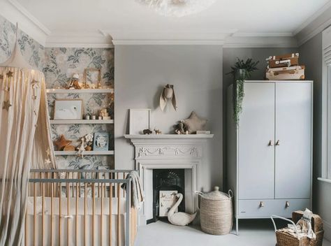 Nursery With Alcoves, Nursery Victorian House, Toddler Room Ideas, Enchanting Nursery, Childrens Bedrooms Design, Interior Design Blogs, Kids Room Interior Design, Pastel Nursery, Sandberg Wallpaper