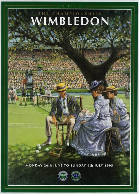 Vintage Wimbledon Vintage Wimbledon, Mode Tennis, Grand Slam Tennis, Tennis Posters, Tennis Art, 1990s Photos, Tennis Event, Wimbledon Tennis, History Posters