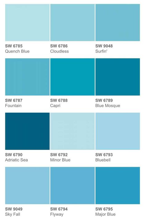 Light Blue Painted Walls, Pale Blue Paint Colors, Pale Blue Paint, Light Blue Paint Colors, Blue Painted Walls, Light Blue Paints, Light Blue Walls, Shades Of Light Blue, Clay Color