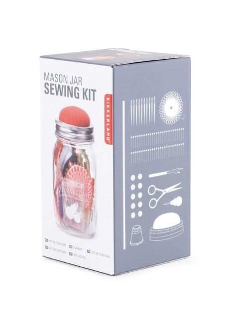 Kikkerland CD513 Mason Jar Sewing Kit, #Ad #Mason, #AFFILIATE, #Kikkerland, #Kit, #Sewing Mason Jar Sewing Kit, Teen Girl Jewelry, Diy Crafts For Teen Girls, Pins And Buttons, Mini Office, Needle Threaders, Sewing Essentials, Needle Threader, Crafts For Boys