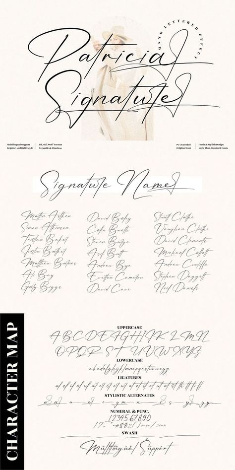 Patricia Signature Font Luxury Font, Digital Signature, Writing Goals, Signature Ideas, Favorite Fonts, Signature Fonts, Brand Fonts, Font Names, Handwritten Fonts