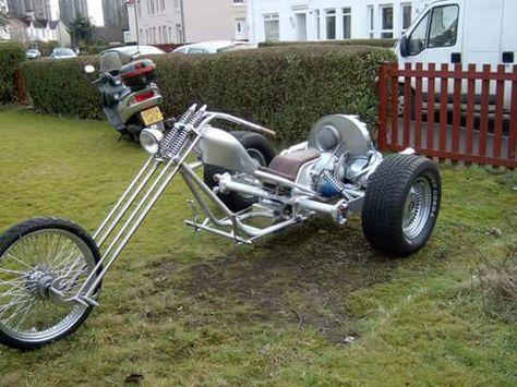 Basic Badness! Vw Trikes For Sale, Motorcycle Trike Kits, Motorized Trike, Trike Chopper, Tricycle Motorcycle, Vw Trike, Bike Chopper, Trike Kits, Vw Dune Buggy