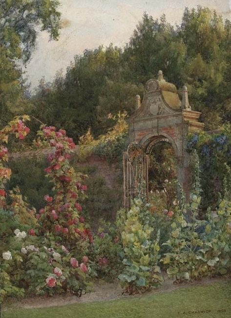 Ethereal Paintings, Garden Paintings, Romantic Wallpaper, Landscape Images, Garden Painting, Impressionist Paintings, Fantasy Aesthetic, Aesthetic Painting, Painted Flowers