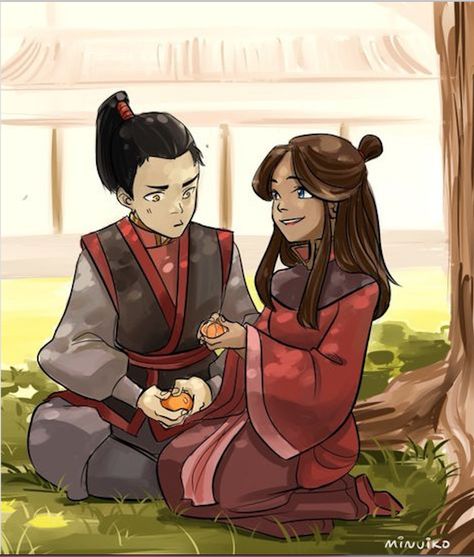 Prince Zuko and Katara in their moment together in their young age from Avatar The Last Airbender Zuko And Katara, Avatar Legend Of Aang, Prince Zuko, Avatar Zuko, Avatar The Last Airbender Funny, Avatar Funny, The Last Avatar, Avatar Cartoon, Avatar Fan Art