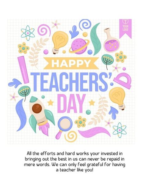 Happy Teacher's Day ! Happy Teachers Day Wishes, Teachers Day Poster, Teachers Day Card, Teacher Day, Hard Words, Letter To Teacher, Classroom Board, Happy Birthday Frame, Happy Teachers Day