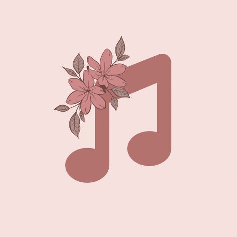 Photo Logo Aesthetic Pink, Music Logo Aesthetic, Vogue Background, Pink Music Wallpaper, Rosé Pink Aesthetic, Music App Icon, Apps Aesthetic, Rosé Pink, Pink Wallpaper Hello Kitty