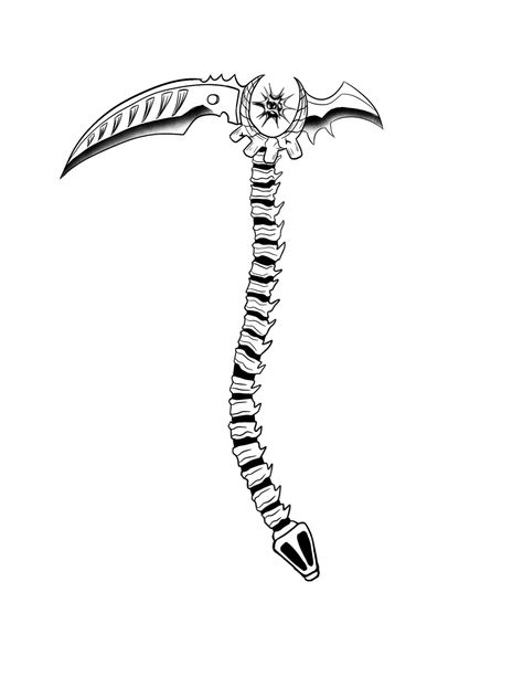 Scythe And Moon Tattoo, Scythe Sketch, Bone Scythe, Scythe Art, Scythe Tattoo, Foo Dog Tattoo Design, Foo Dog Tattoo, Dante's Inferno, Engraving Tattoo