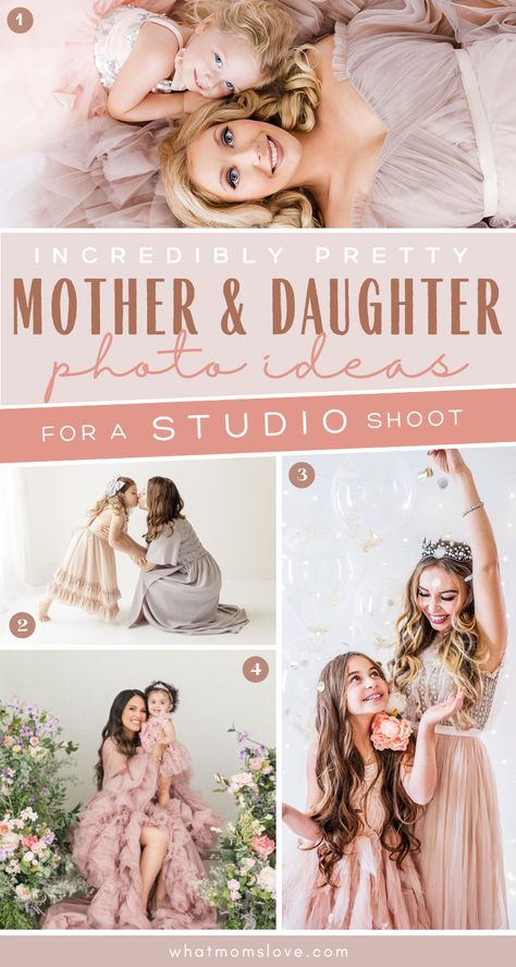 Capture lasting memories with these creative mother daughter photoshoot ideas. The best tips for locations, themes, poses, outfits and more! Mother Daughter Themed Photoshoot, Mother Daughter Photoshoot Outfits, Mothers Day Poses, Mother’s Day Pictures, Mommy And Me Photo Shoot Outfits, Mommy And Me Photo Shoot Mother Daughters, Mommy And Me Photo Shoot Studio, Mothers Day Photoshoot Ideas, Mother’s Day Photoshoot Ideas