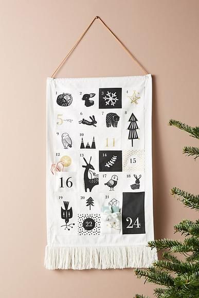 Modern fashion, decor, toys and furniture for design-minded families. | Design Life Kids Hanging Advent Calendar, Diy Advent Calendar, Winter Animals, Advent Calendars, Christmas Advent Calendar, Noel Christmas, Calendar Design, Christmas Advent, Animal Decor