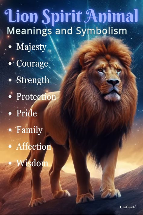 Eagles Spiritual Meaning, Lion Spirit Animal Art, Lion Spirit Animal Meaning, Spiritual Animal Meanings, Lioness Meaning, Lion Meaning, Lion Symbolism, Lion Spirit Animal, Lion Spirit