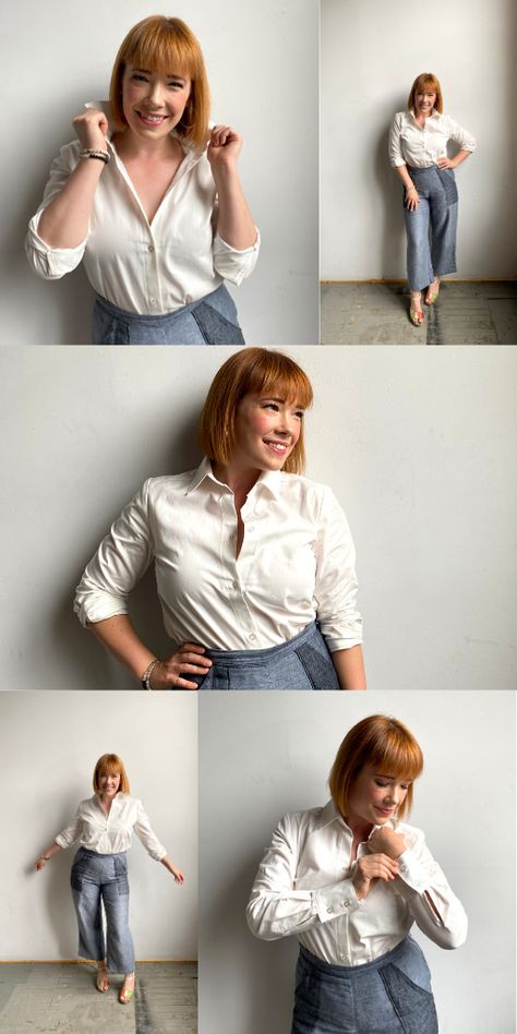 Button Up Blouse Pattern, Button Blouse Pattern, Button Up Shirt Pattern, Mini Workshop, Womens Work Shirt, Shirt Patterns For Women, Poplin Blouse, Shirt Sewing Pattern, Perfect Blouse