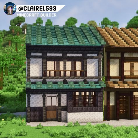 Asian Town Minecraft, Japanese Townhouse Minecraft, Minecraft Japanese Apartment, Minecraft Japanese Train Station, Minecraft Motel Ideas, Minecraft Japanese Bath House, Japanese Storage Room Minecraft, Minecraft Chinese Restaurant, Japanese Home Minecraft