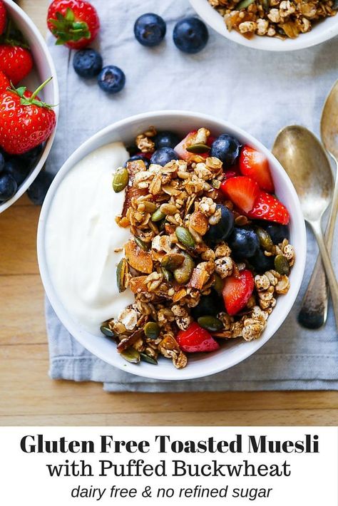 Muesli Recipe, Homemade Cereal, Food Substitutions, Nuts And Seeds, Nutritious Breakfast, Granola Recipes, Breakfast Options, Healthy Gluten Free, Vegan Recipe