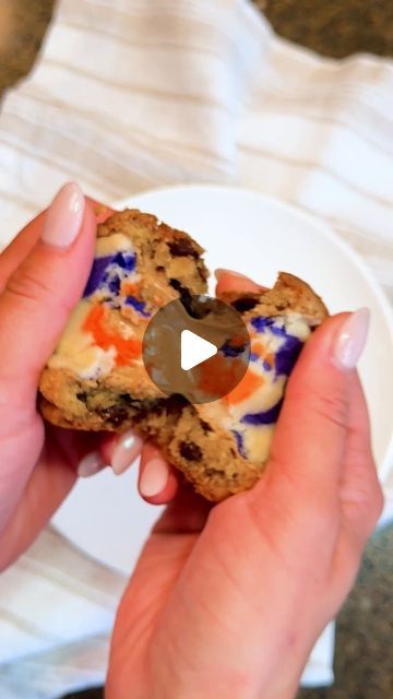 Pillsbury on Instagram: "We present to you, the Double Stack Stuffed Cookie Cups 💙  Here’s all you need:   ✅Pillsbury™ Shape™ Ghost Sugar Cookie Dough  ✅Pillsbury™ Chocolate Chip Cookie Dough  ✅Your favorite fillings   Recipe:  🍪Gently press Pillsbury cookie dough in muffin tin, bake for 9 minutes at 350 🍪Use a greased tablespoon to press down on cookies to make room for filing 🍪Fill cookie with fillings of your choice, and top with Pillsbury sugar cookies 🍪Bake for an additional 9 to 11 minutes  Serve and enjoy!   #Pillsbury #CookieDough #CookieCup" Pillsbury Chocolate Chip Cookie Dough, Ghost Sugar Cookies, Pillsbury Cookie Dough, Pillsbury Cookies, Pillsbury Sugar Cookies, Cookies To Make, M M Cookies, Filled Cookies, Sugar Cookie Dough