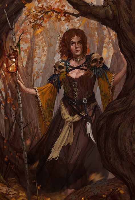 Witch Character Design, Medieval Witch, Redhead Art, Autumn Photos, Nature Witch, Autumn Witch, Witchy Art, Fantasy Witch, Forest Witch