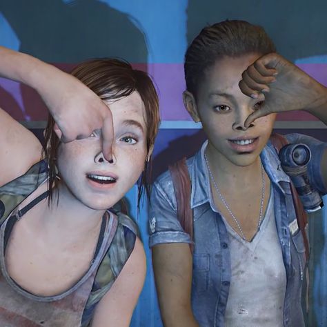 icons for ellie and riley. Ellie And Riley Photobooth, The Last Of Us Pfp, Ellie And Riley, Tlou Icons, Game Icons, Ellie Williams, Leave Behind, Game Icon, Tomb Raider