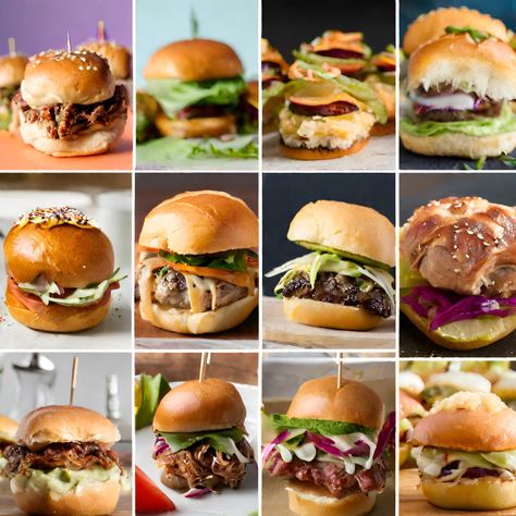 Vegetable Sliders Recipes, Rib Sliders, Caprese Sliders, Vegetable Meatballs, Lamb Sliders, Lamb Patties, Sliders Recipes, Bbq Chicken Sliders, Meatball Sliders