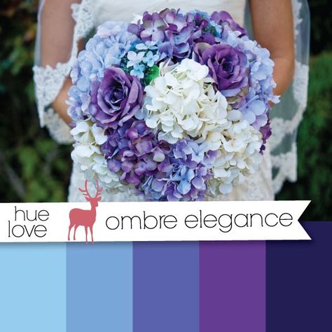 Light Blue and Purple Wedding | Blue and Purple Ombre Wedding Bouquet - Woodlands Bride: Blue Purple Wedding, Wedding Extras, Blue Bride, Wedding Colors Purple, 50th Bday, Blue Wedding Bouquet, Ombre Wedding, Cake Party, Color Board