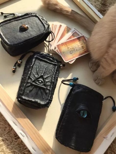 Leather tarot deck bag, Tarot bag, Tarot pouch, Tarot card holder, Tarot case, Tarot bags, Tarot card bag, Tarot bags and pouches, Tarot holder ✅🔯In the personalization field, please specify the size of the deck🔯✅ 🔯The Tarot card bag is made of very good quality leather.  🔯The bag has a 3D protruding pattern on it.  🔯Inside the bag is covered with velvet, which will carefully store your deck. It will serve for many years. 🔯Comfortable to wear.  Like a small handbag. This bag is like a sepa Tarot Card Holder, Tarot Card Bag, Tarot Pouch, Rider Waite Tarot, Tarot Bags, Tarot Card Decks, Small Handbag, Tarot Deck, Dec 1