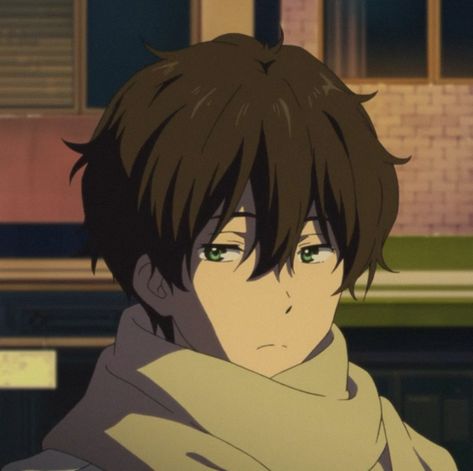 houtarou oreki Anime Pfp Male, Hotaro Oreki, Hyouka Anime, Hyouka Oreki, Anime Glasses Boy, Houtarou Oreki, Oreki Houtarou, Black Hair Green Eyes, Charlotte Anime