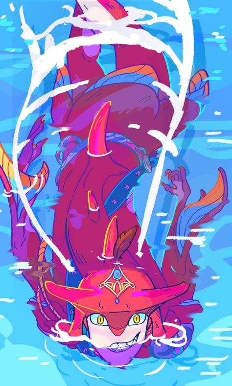 Sidon Zelda, Prince Sidon, Zelda Funny, Hybrid Art, Link Zelda, Nintendo Art, Zelda Art, Legend Of Zelda Breath, Zelda Breath